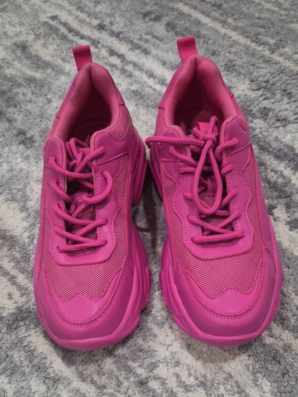 Call It Spring Women's Hot Pink Chunky Sneakers